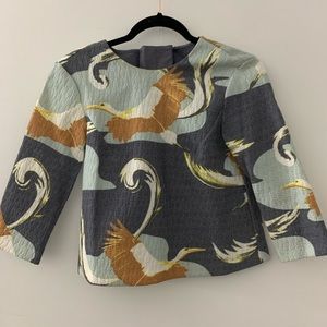 H&M Stork Pattern Shirt